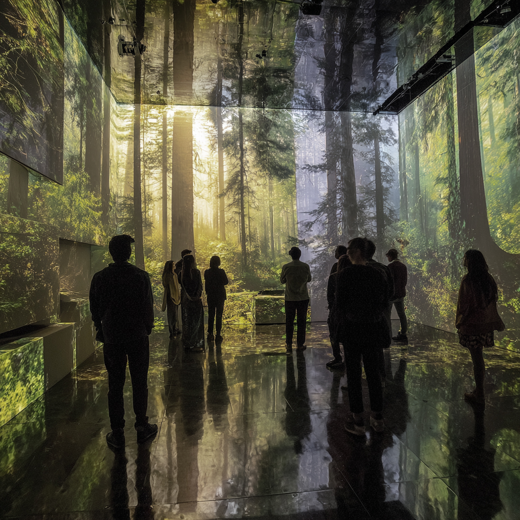An immersive projection environment used for a convening