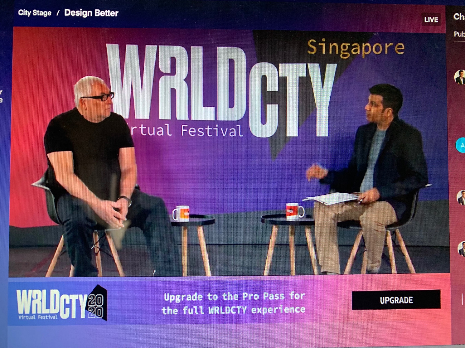 A City Stage conversation streamed from the WRLDCTY virtual festival, Singapore